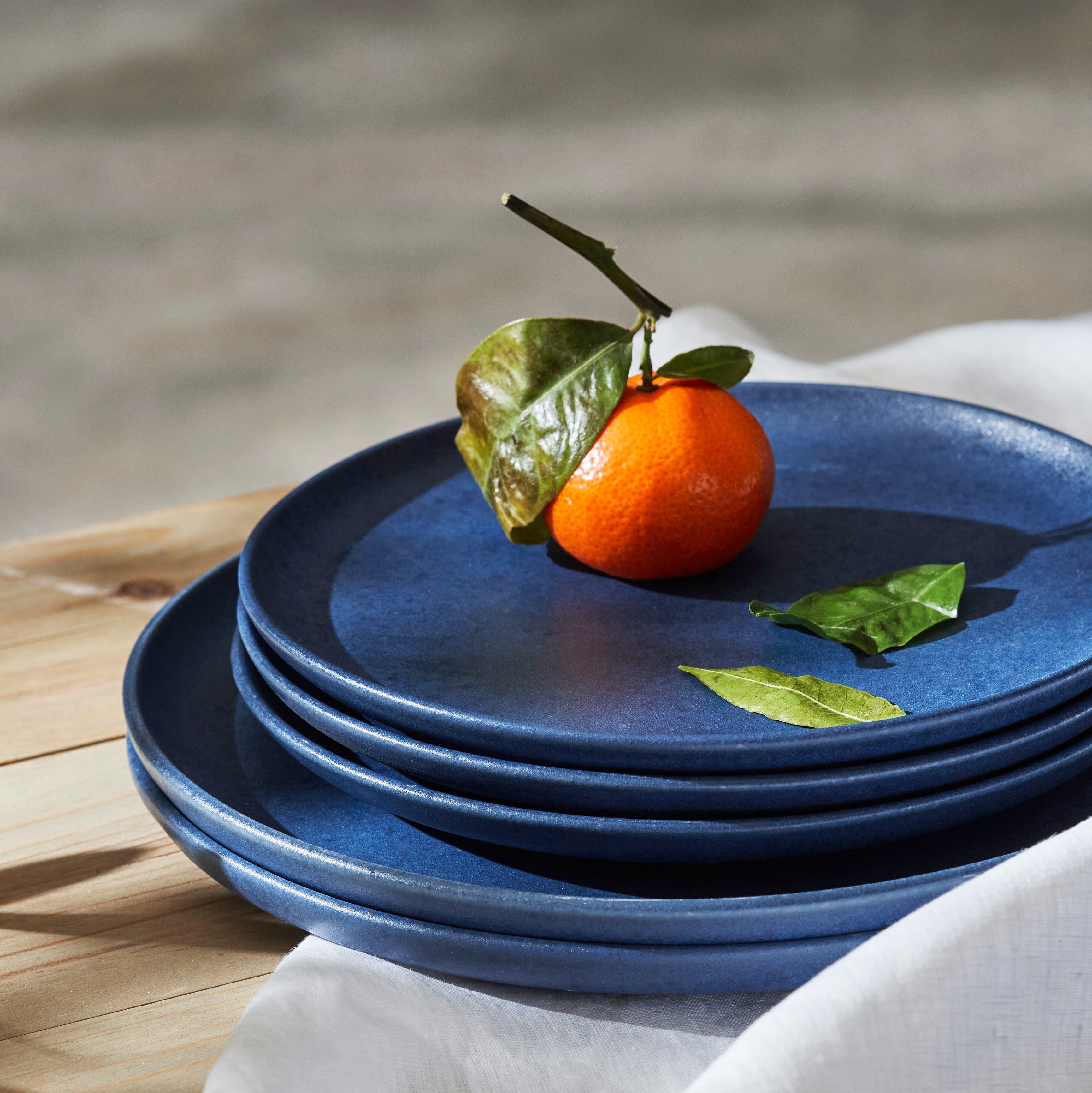 mercvo mercvoware Dinnerware mercvo in Blue Matte - Crafted in Portugal, Scratch - Resistant, Service for 4 or 8