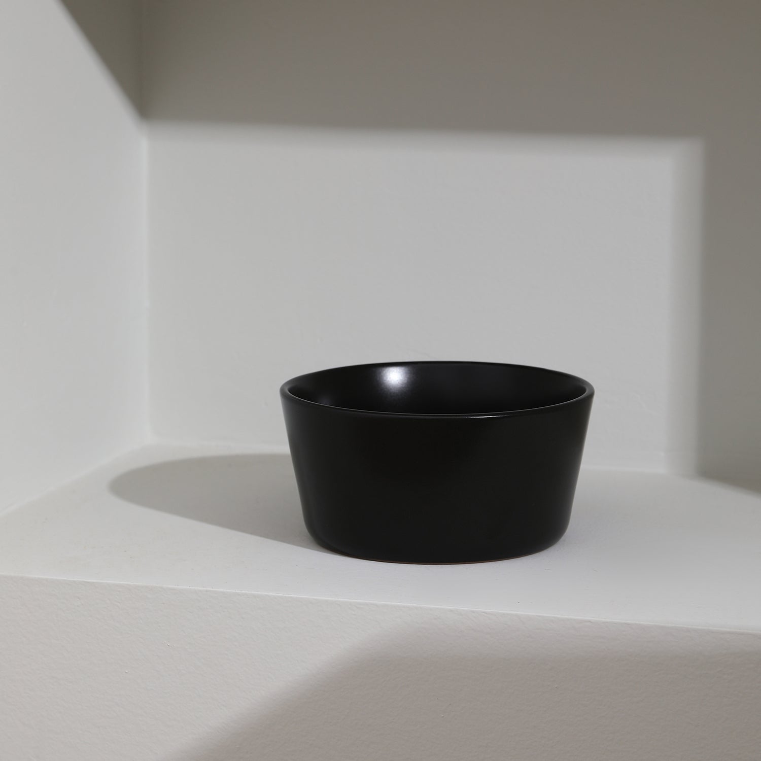 mercvo mercvoware Bowl - Black mercvo of 4: Stackable, Matte Black Ceramic Bowls for Dining and Decor