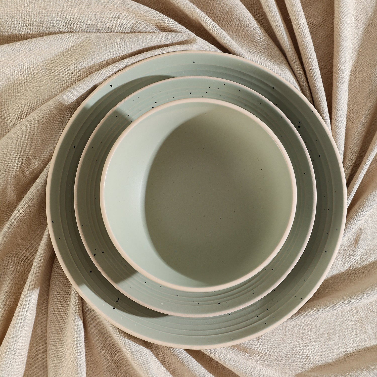 mercvo mercvoware Dinnerware mercvo in Sage Green - Ideal for Daily Use and Parties, mercvoilable in Service for 4 or 8
