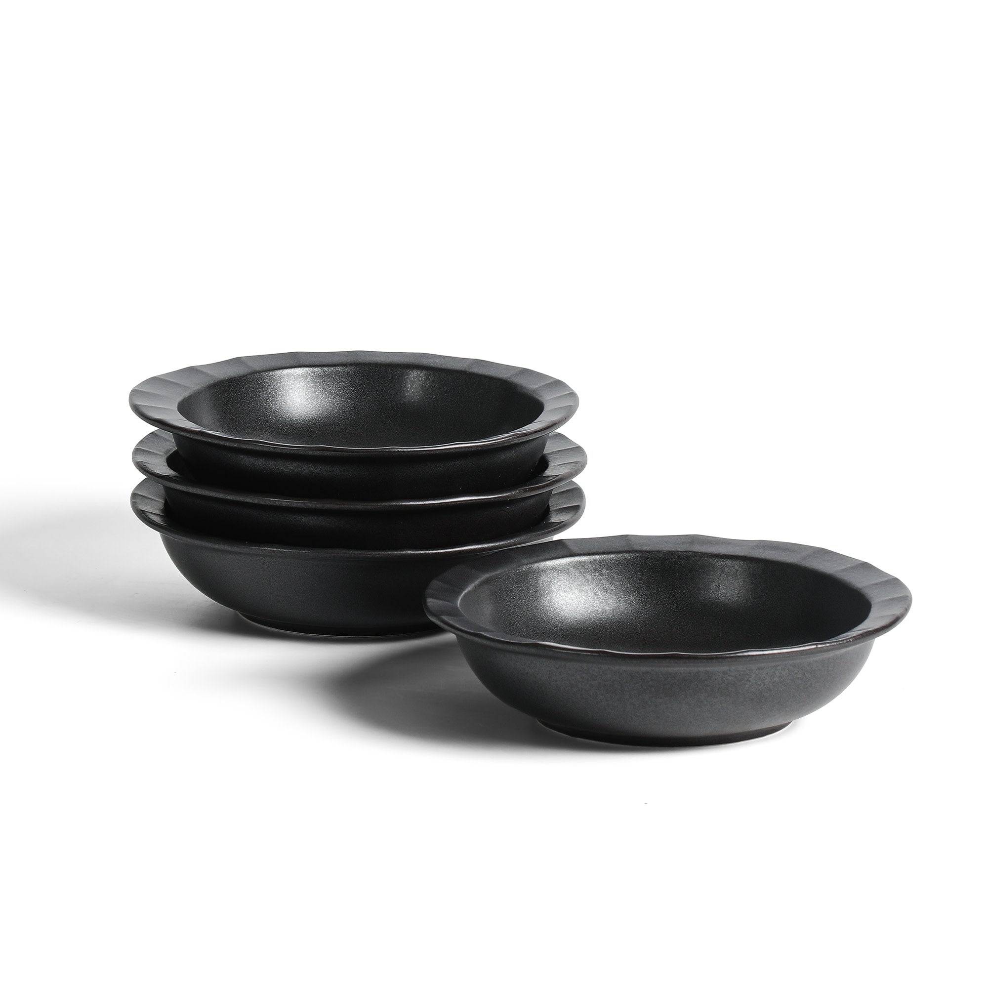 mercvo mercvoware Pasta Bowl - Black: A Modern, Stackable Dinnerware mercvo Ideal for Various Meals and Occasions