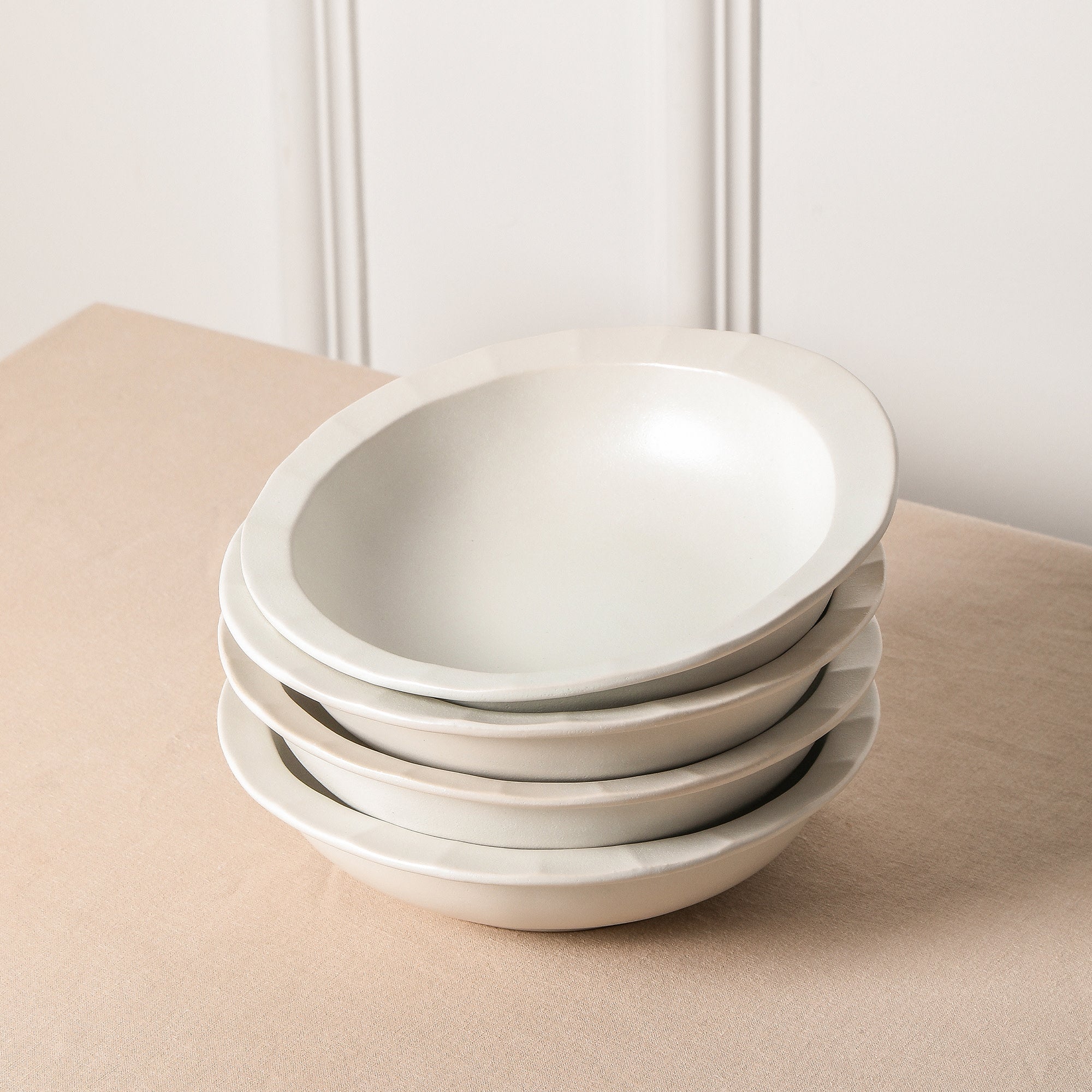 mercvo mercvoware Dinnerware mercvo - White: High - Quality, Stackable, Versatile mercvo for 4 or 8 People