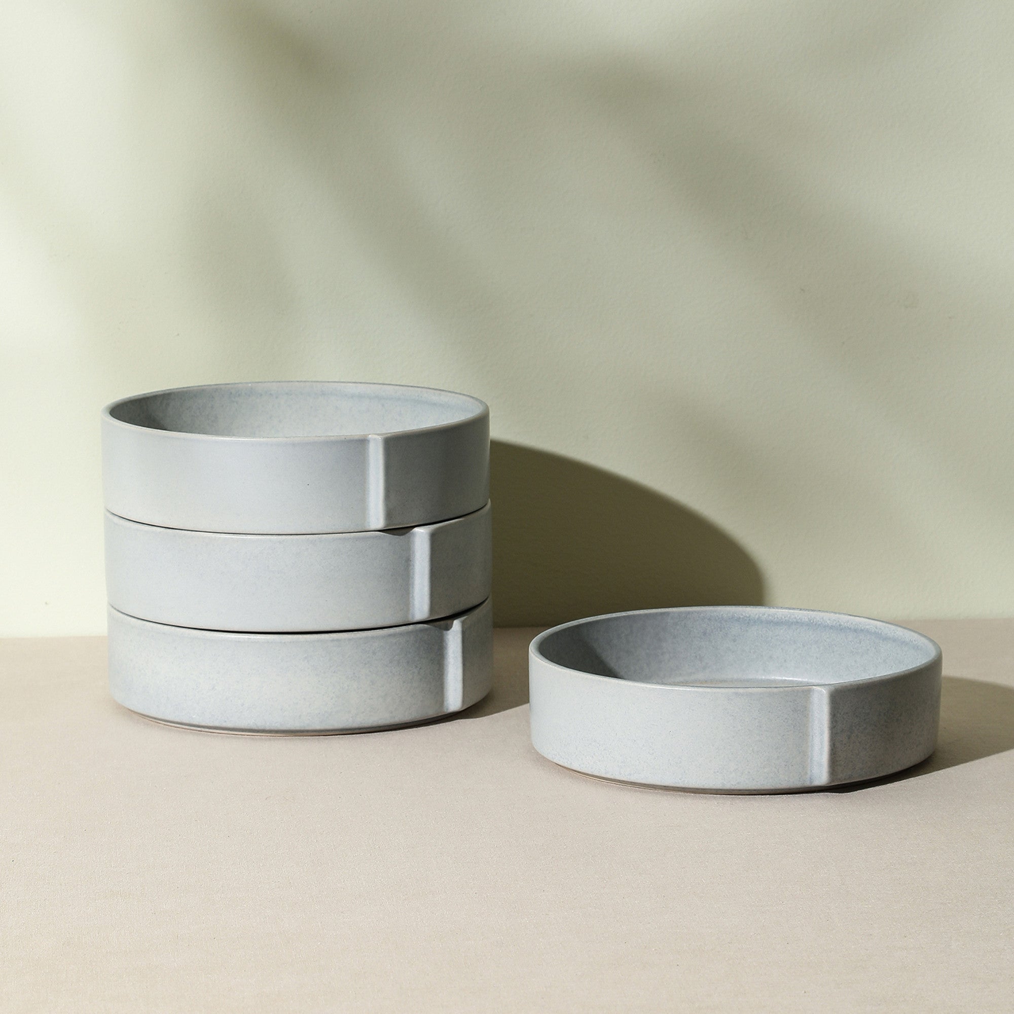 mercvo mercvoware Pasta Bowl in Blue - Grey with Default Title: Stackable Ceramic Dishes for Versatile Use