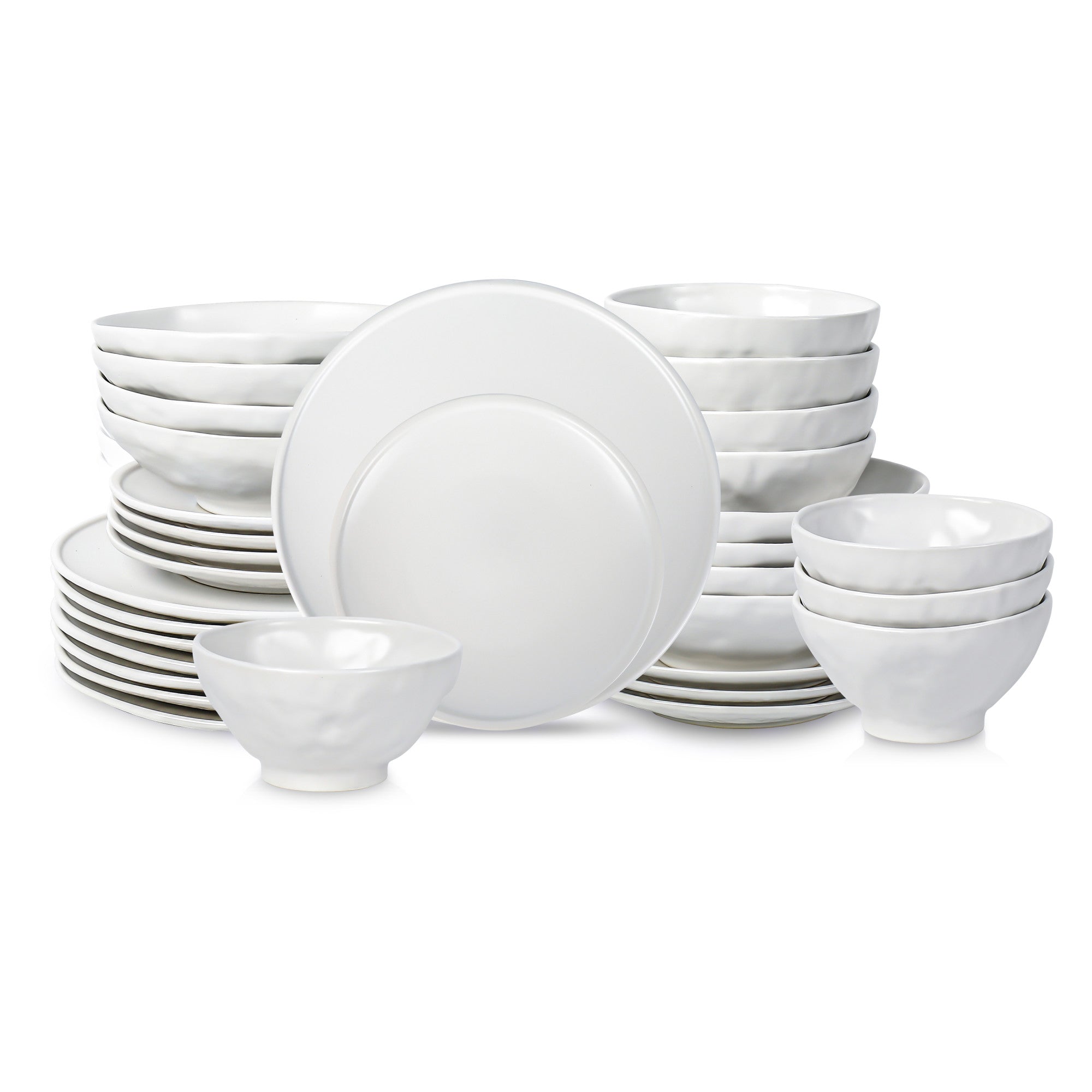 mercvo mercvoware Dinnerware mercvo - White: Versatile, Durable & Artistic for 4 or 8 People