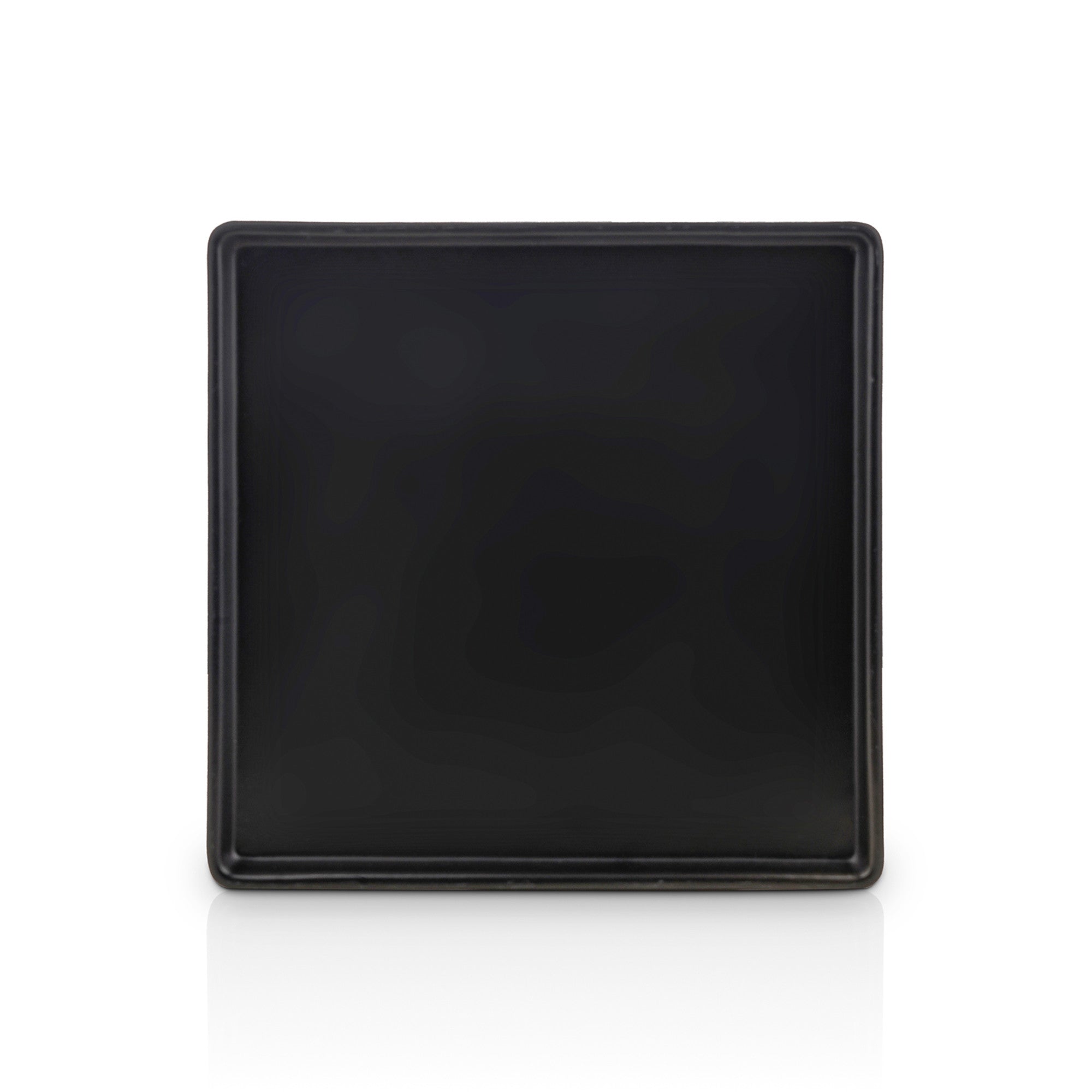 mercvo mercvoware Salad Plate - Black Matte | mercvo of 4 Square Plates for Modern Dining, Microwave & Dishwasher Safe