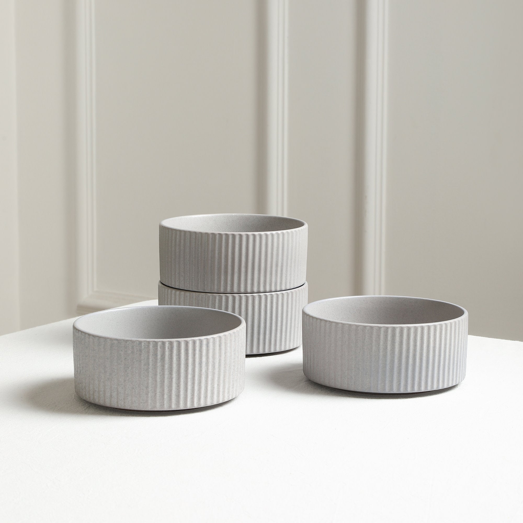mercvo mercvoware Dinnerware mercvo in Grey - Microwave & Dishwasher Safe, Service for 4 or 8, Modern Minimalist Design for Any Occasion