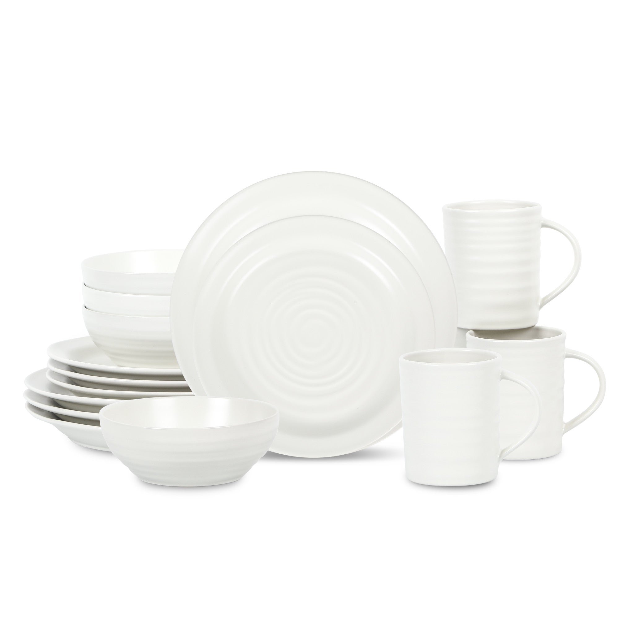 mercvo mercvoware Dinnerware mercvo with Cereal Bowls and Mugs - White | Minimalist, Durable & Versatile for Everyday Dining