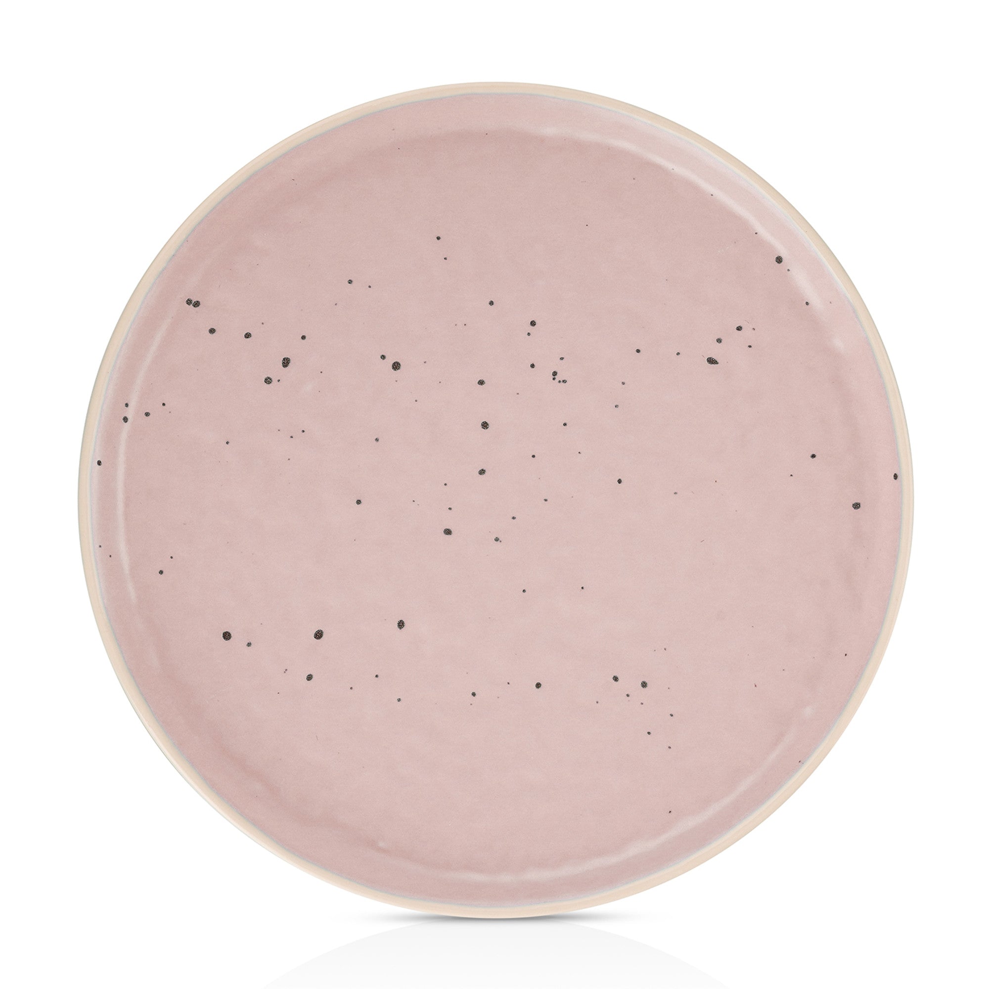 mercvo mercvoware Dinner Plate mercvo in Pink - Ceramic, Multi - Size, Speckled Design, Microwave & Dishwasher Safe for Everyday Dining