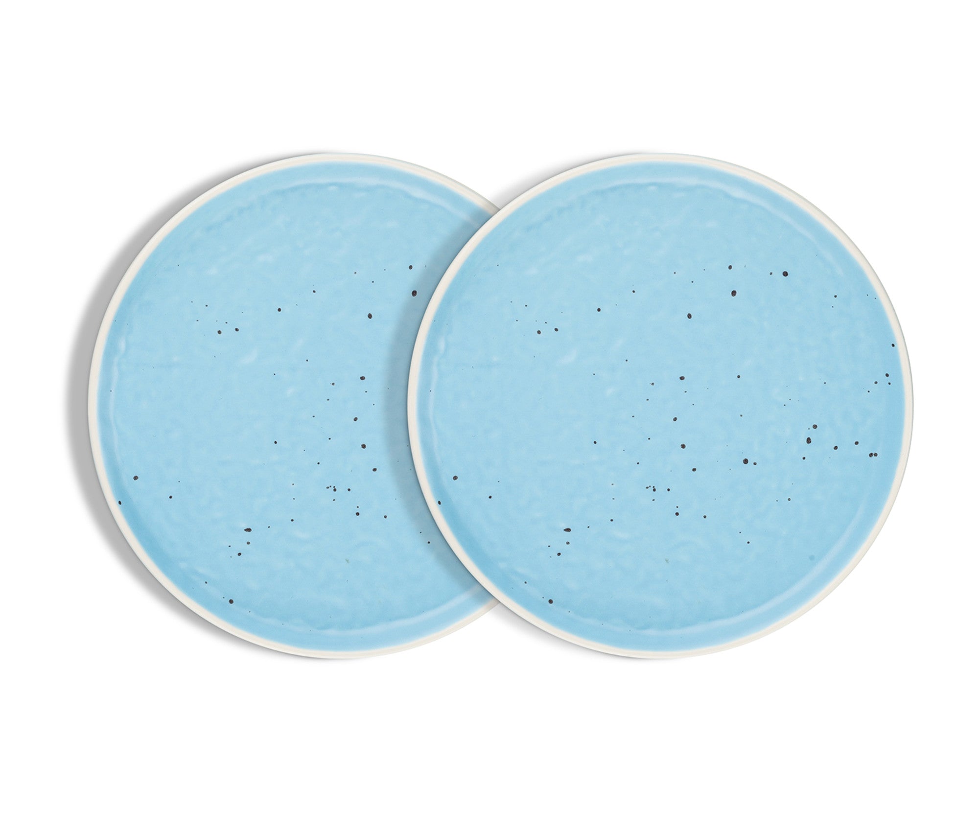 mercvo mercvoware Dinner Plate mercvo - Blue: 4 - Piece Multi - Size Ceramic Dishware with Speckled Design, Ideal for Casual & Formal Dining