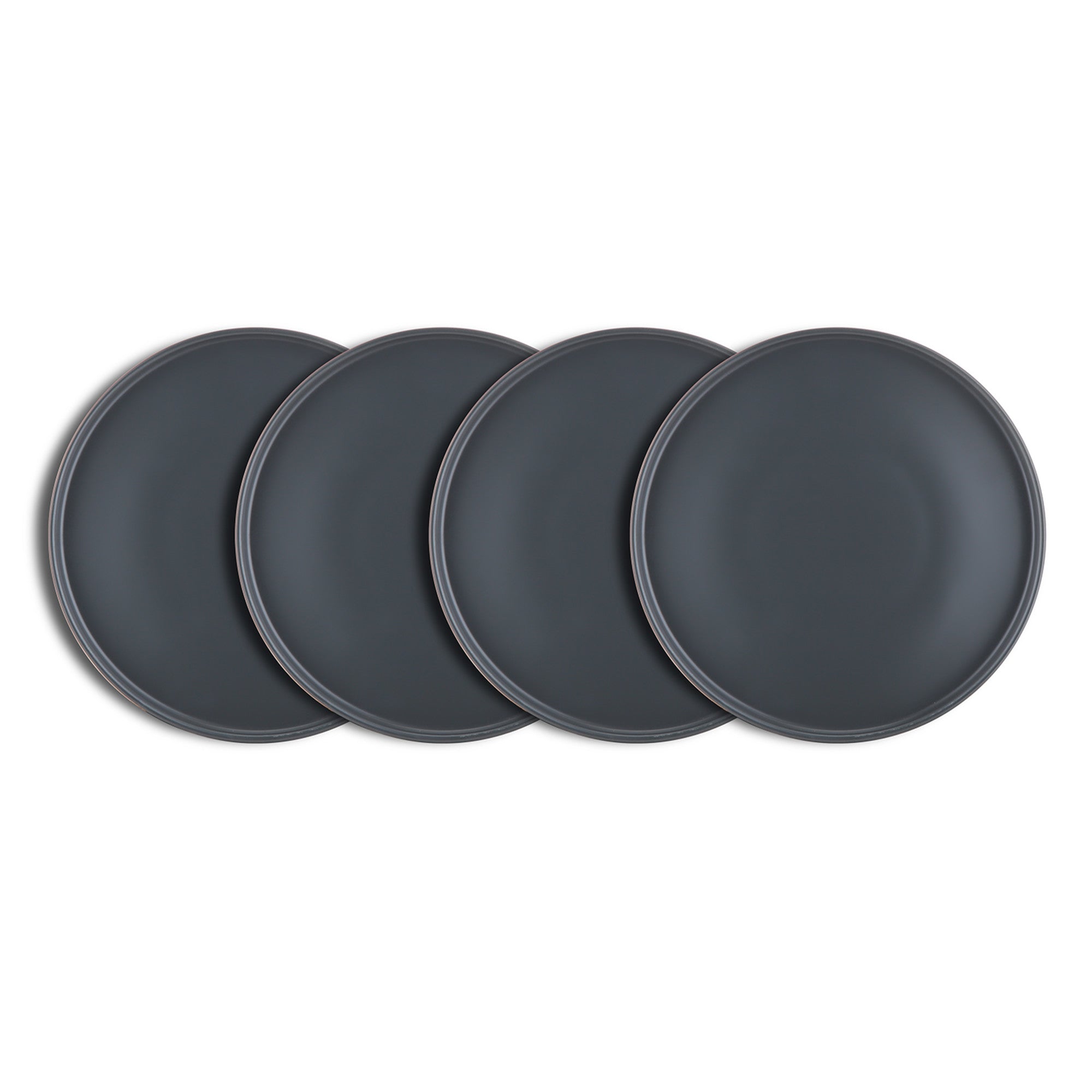 mercvo mercvoware Salad Plate - Gray mercvo of 4 | High - Quality Ceramic Dinner Plates for Stylish Dining