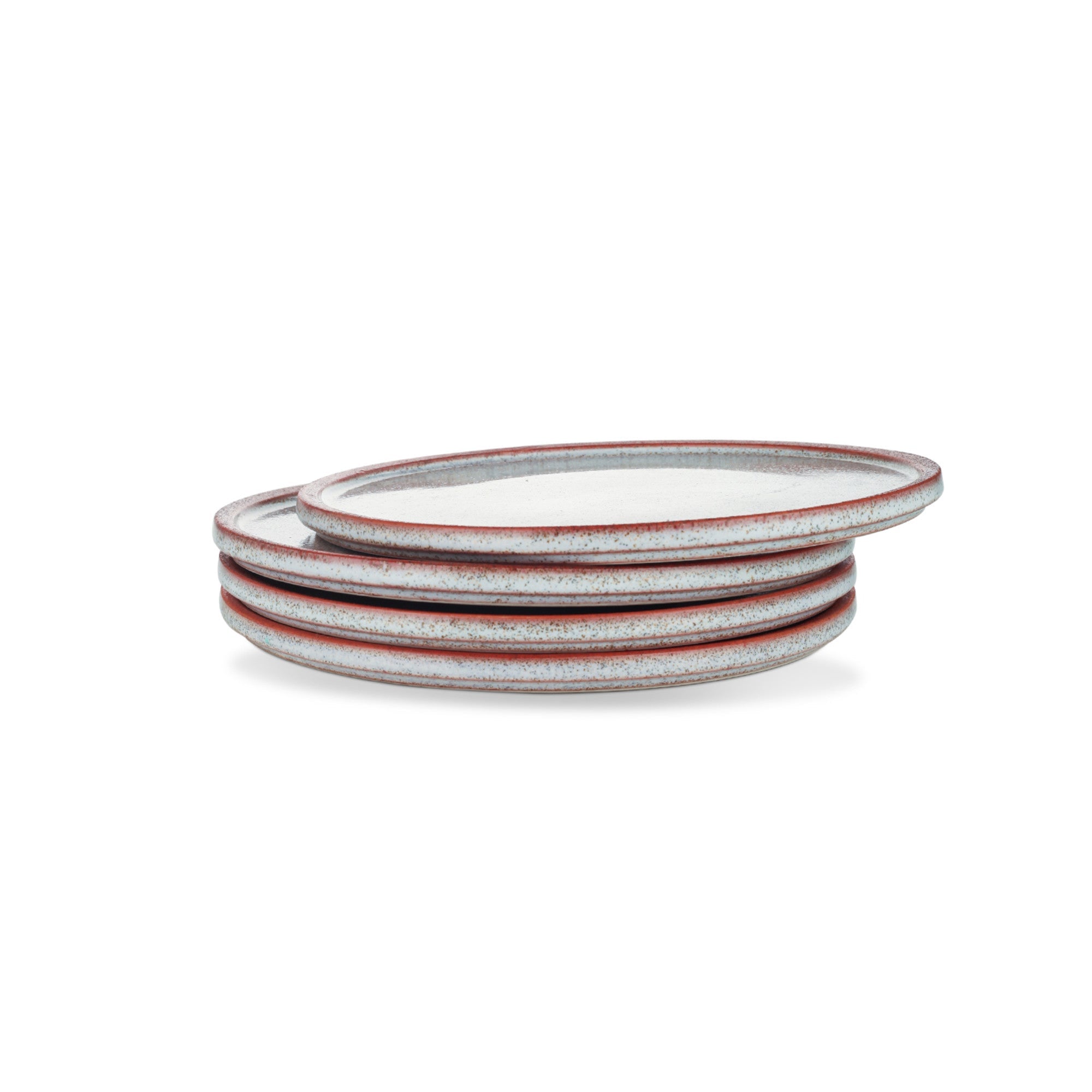 mercvo mercvoware Salad Plate mercvo - Red: 4 Piece, Rustic - Modern Design, Microwave & Dishwasher Safe