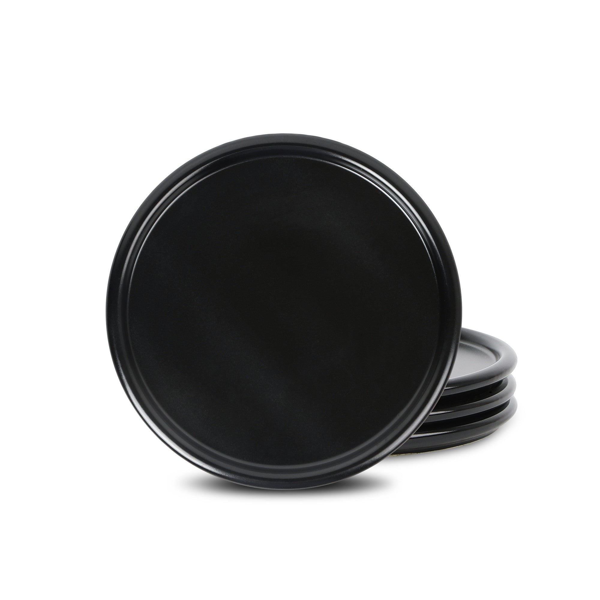 mercvo mercvoware Salad Plate - Black: 10 - 12 Inches, Matte Finish, Stackable & Versatile for Dining and Decor