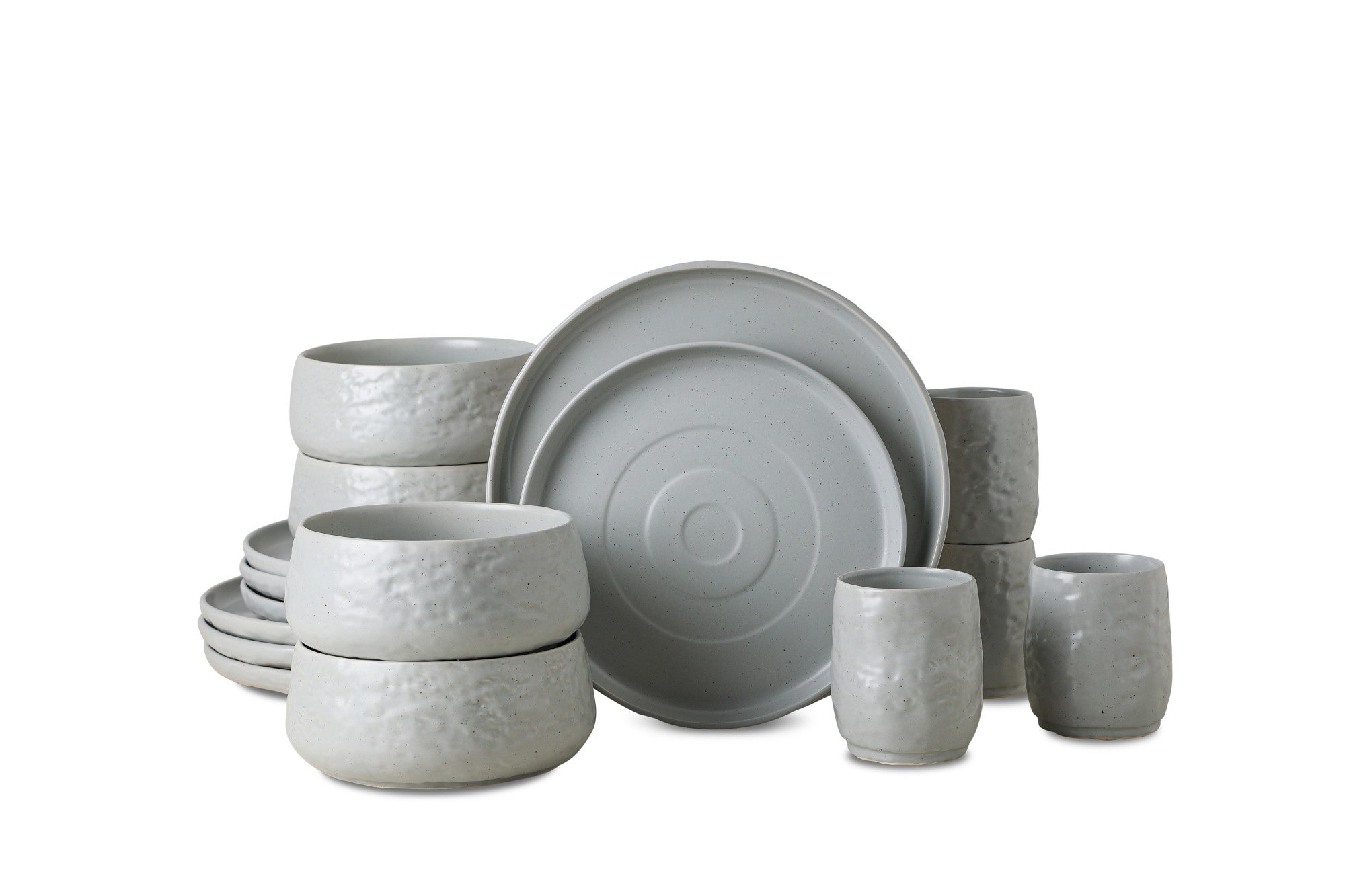 mercvo mercvoware Dinnerware mercvo - Grey: Microwave & Dishwasher Safe, mercvoilable for 4 or 8, with Artistic Design