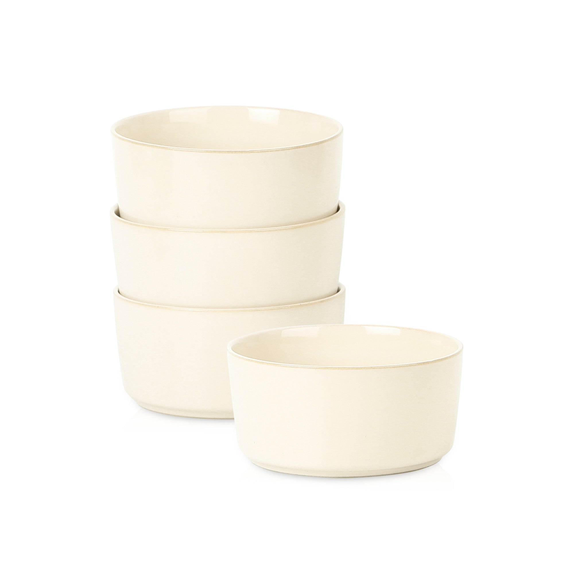 mercvo mercvoware Bowl - Beige: A mercvo of 4 Ceramic Bowls with Versatile Use, Sturdy Build, and Elegant Design