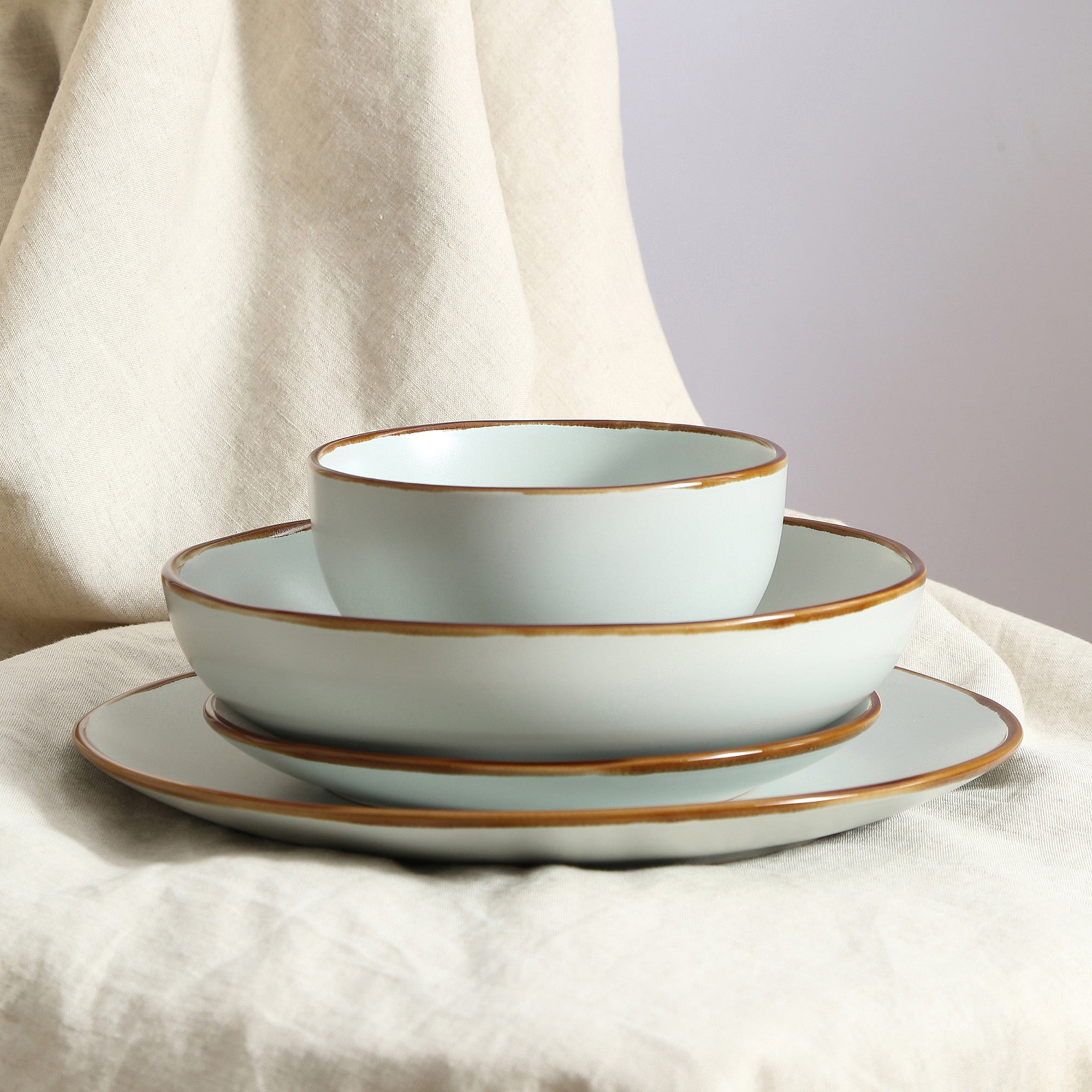 mercvo mercvoware Dinnerware mercvo in Light Green - High - Quality, Versatile, and Stackable for 4 or 8 People