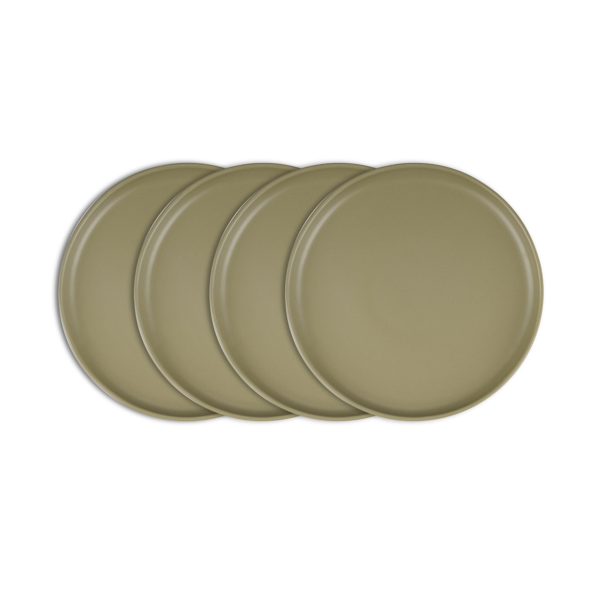 mercvo mercvoware Salad Plate mercvo - Olive Green, 4 Piece, 10 - 12 Inches, Microwave & Dishwasher Safe for Versatile Dining