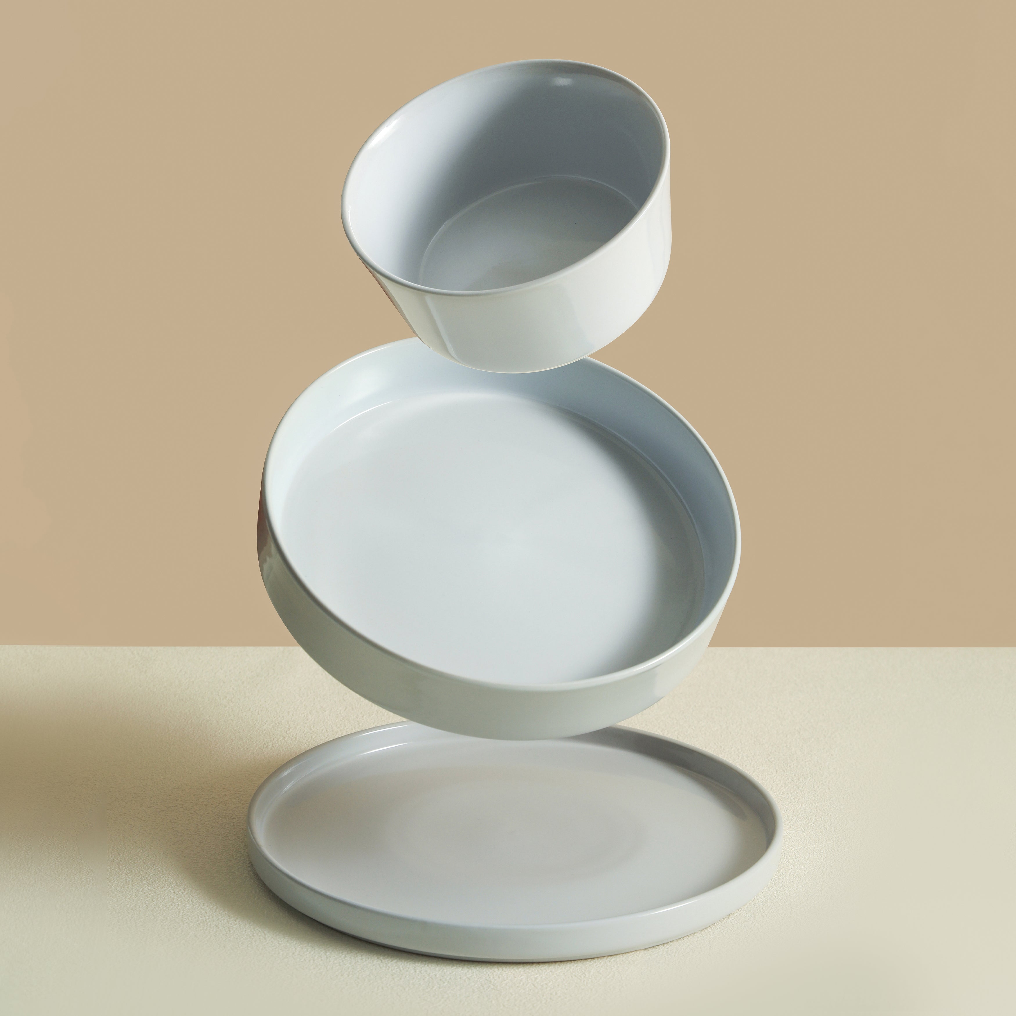 mercvo mercvoware Dinnerware mercvo - White, Minimalist Design, Serve 4 or 8, Ideal for All Occasions