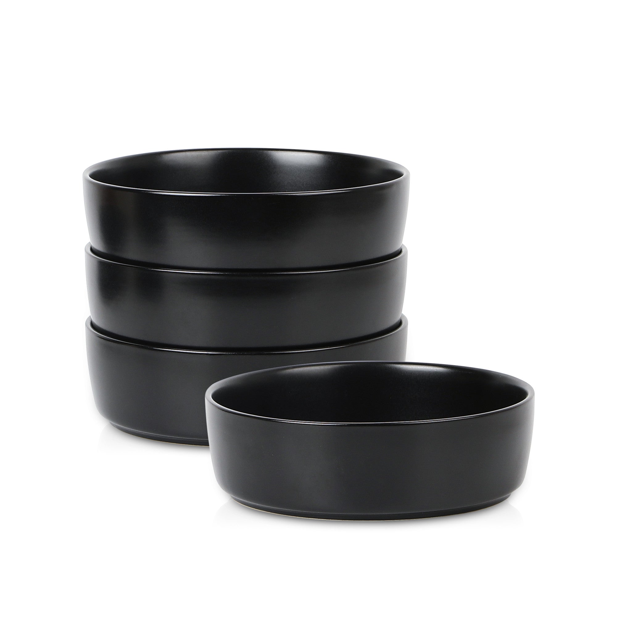 mercvo mercvoware Pasta Bowl - Black | mercvo of High - Quality Ceramic Bowls with Stackable Design, Ideal for Contemporary Kitchens