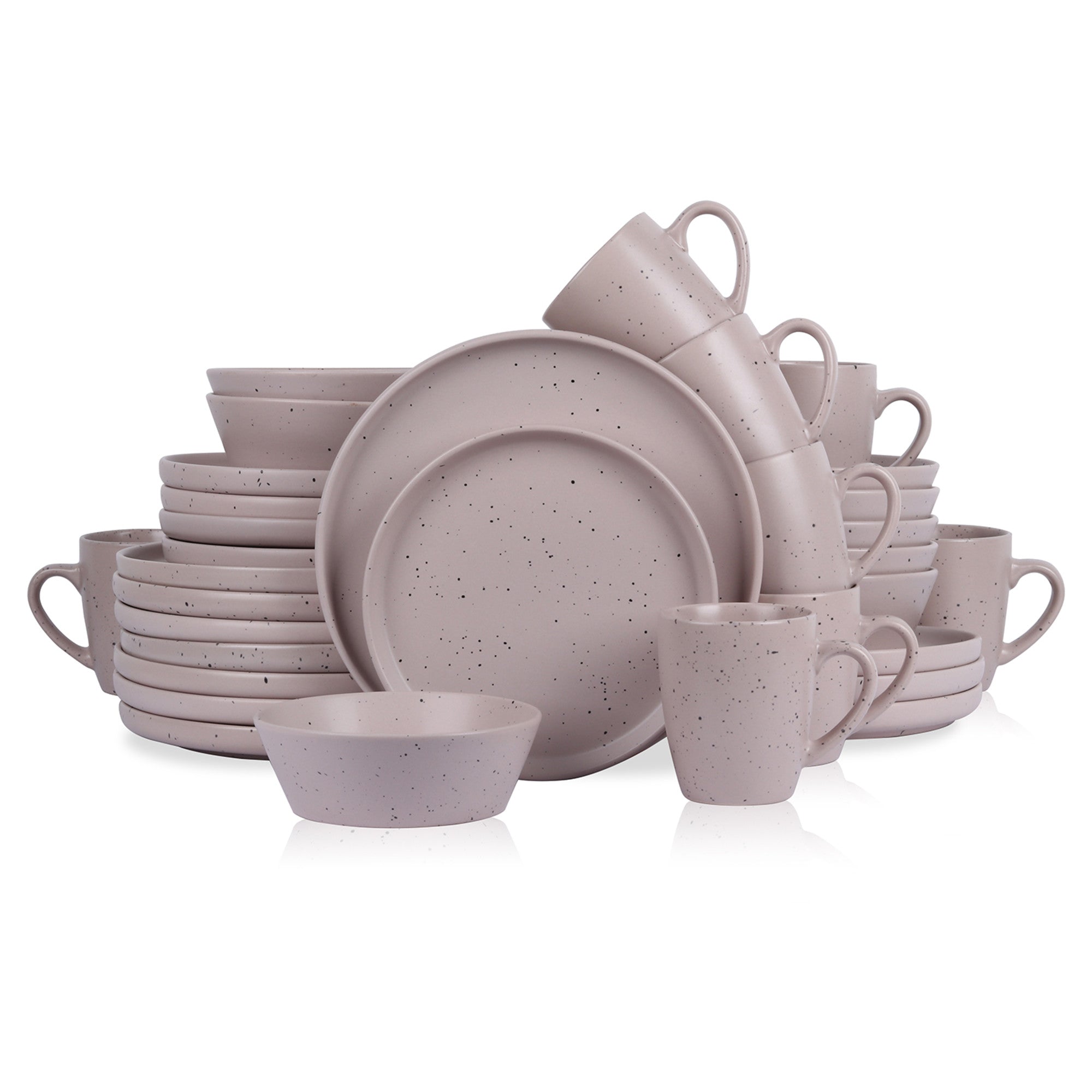 mercvo mercvoware Dinnerware mercvo - Taupe: A Stylish and Functional 4 or 8 - Person Service for Modern Dining