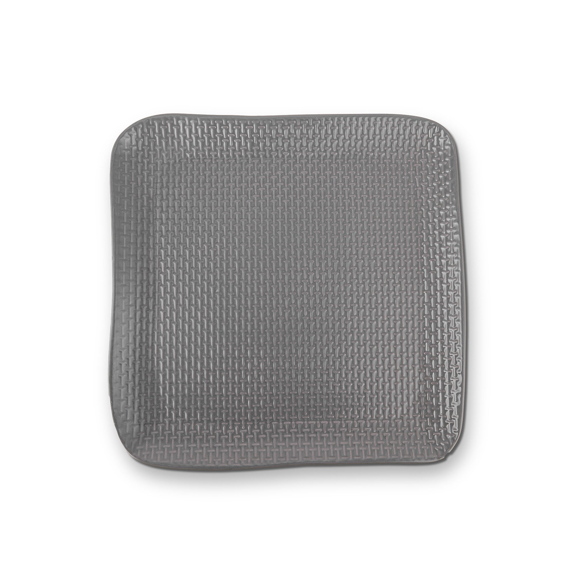 mercvo mercvoware Salad Plate - Gray mercvo of 4: Square Plates with Embossed Weave, Ideal for Any Dining Occasion