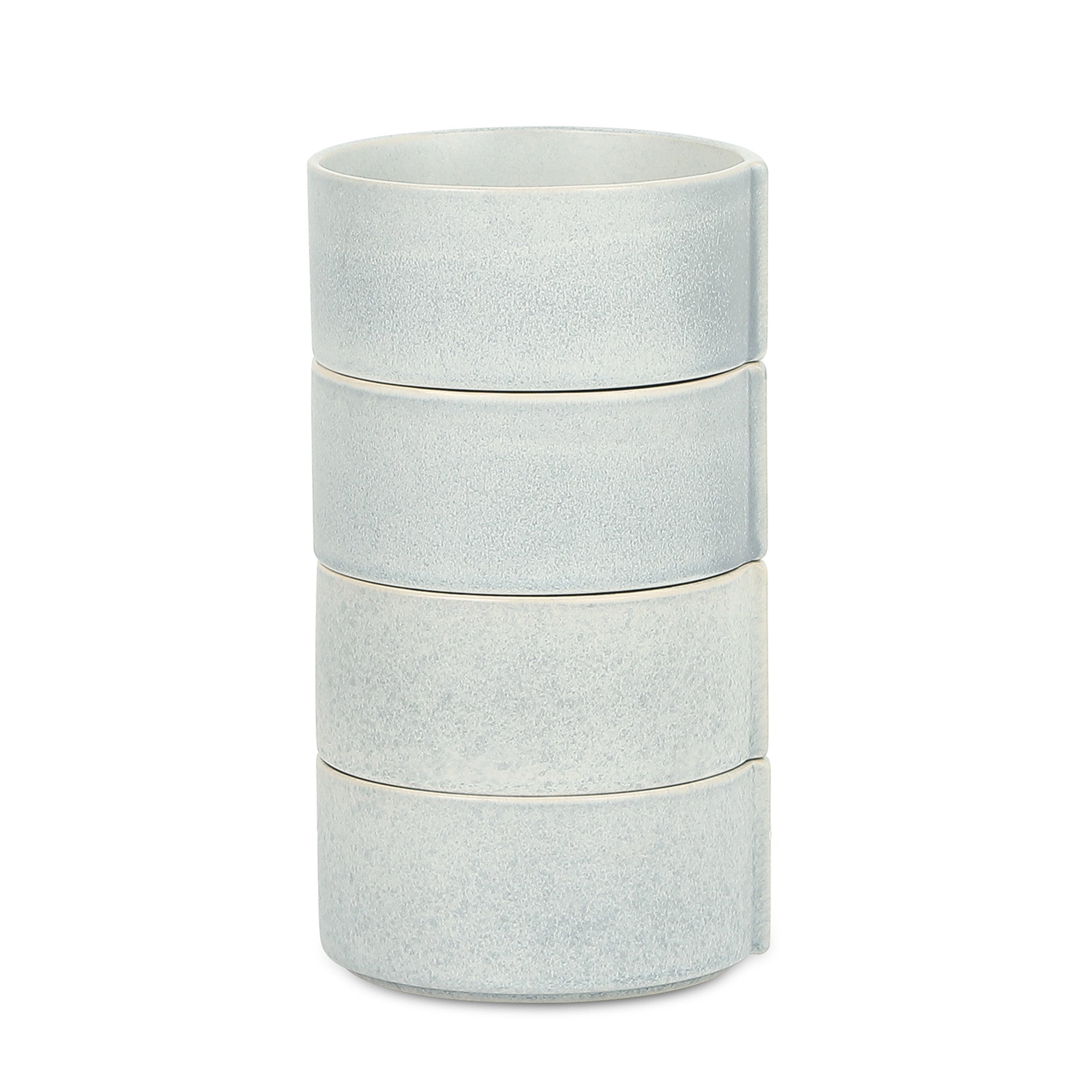mercvo mercvoware Bowl - Blue - Grey: Stackable Nesting Ceramic Storage Containers for Kitchen Organization and Decor