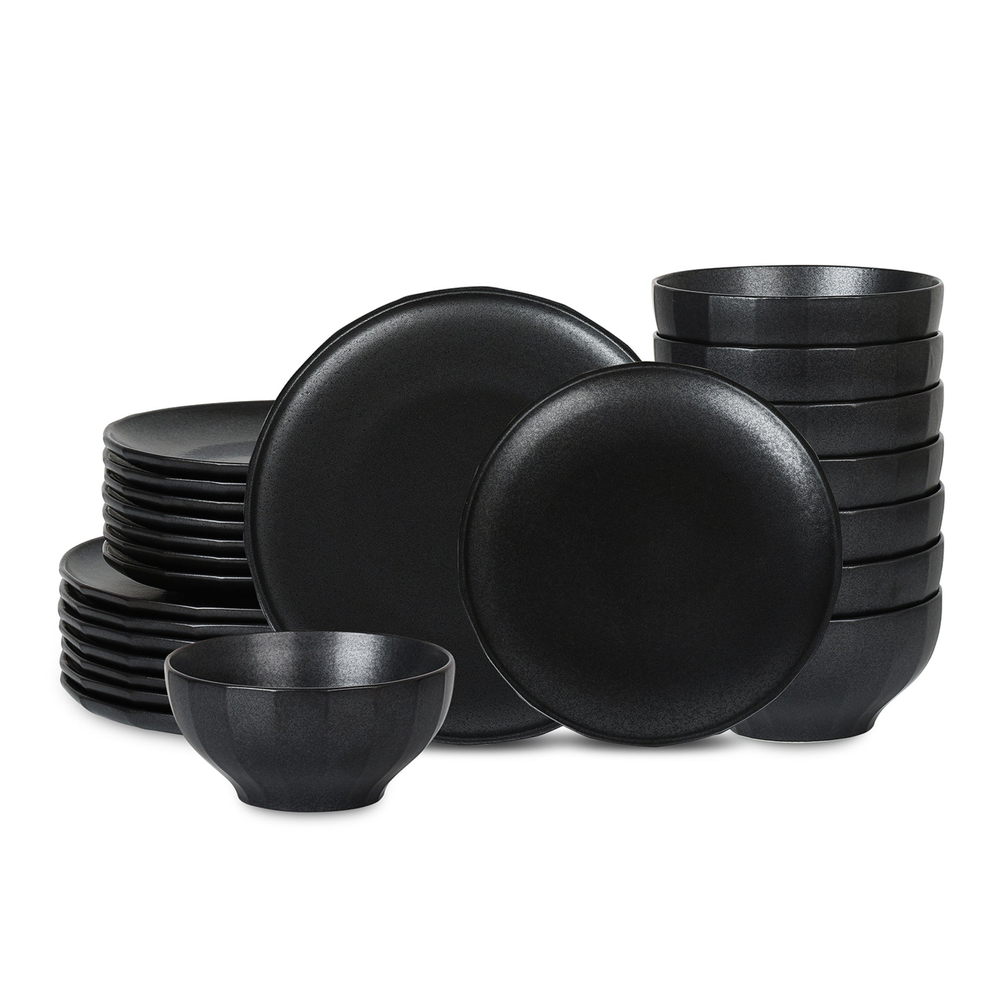 mercvo mercvoware Dinnerware mercvo in Matte Black - Service for 4 or 8, Ideal for Modern Dining